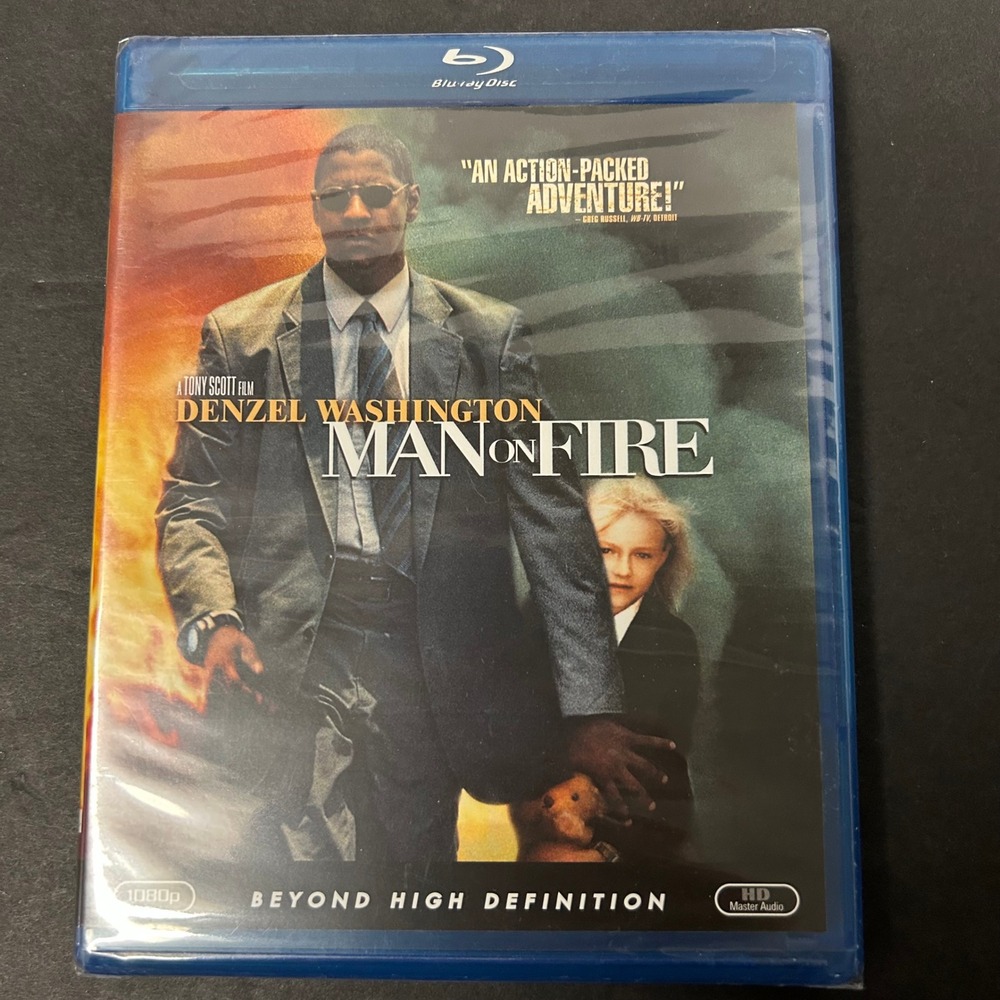 Man on Fire Blu-ray Movie Denzel Washington New Sealed Action Thriller R